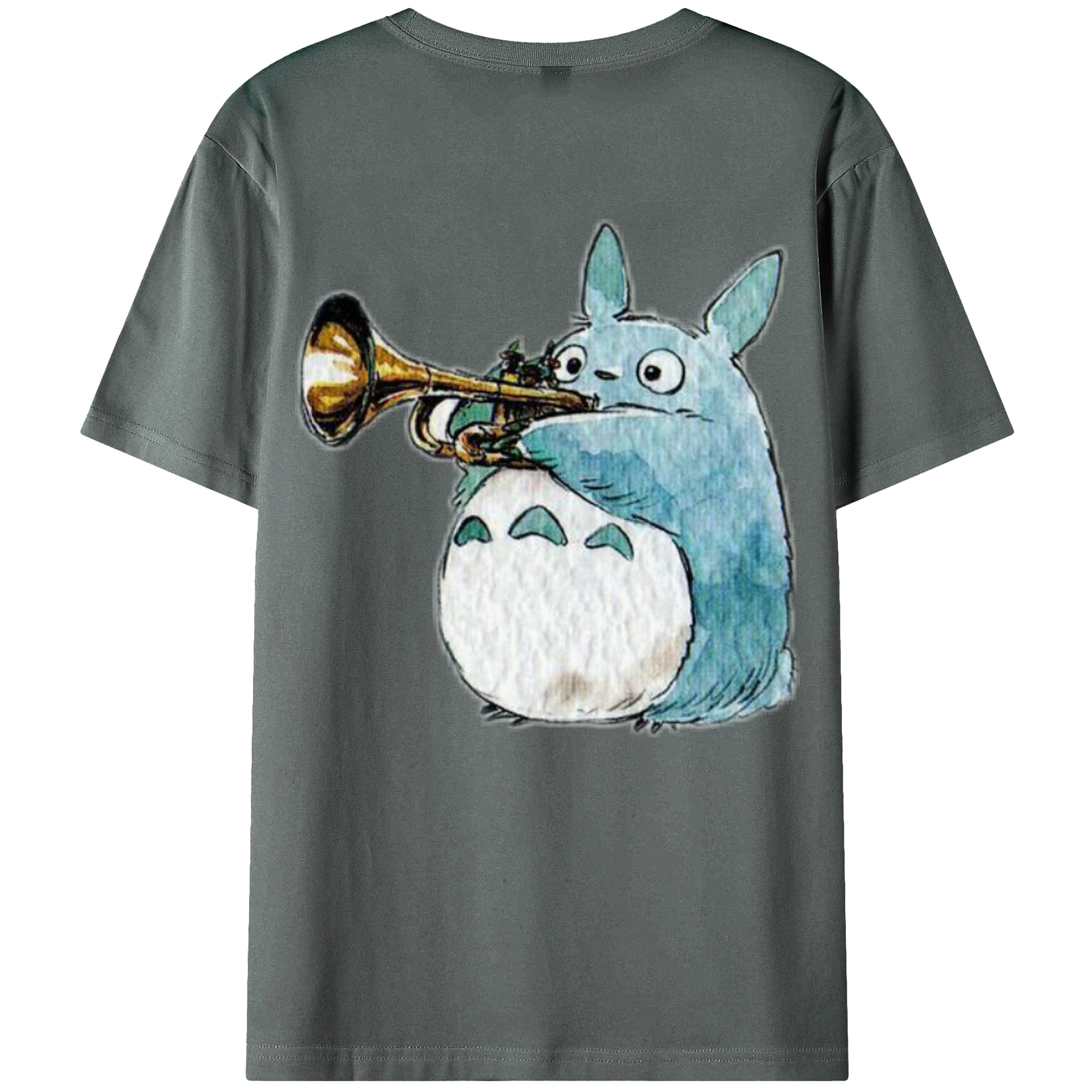 （画像用） となりのトトロ 草壁メイ 草壁サツキ My Neighbor Totoro Satsuki Kusakabe Mei Kusakabe 綿100％ メンズ半袖Tシャツ（バックプリント） 通気性
